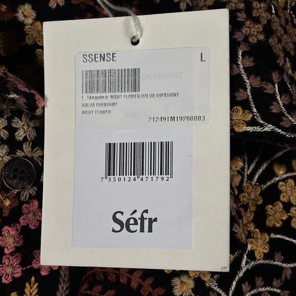 NWT SEFR HALVA OVERSHIRT SIZE LARGE - Picture 5 of 9